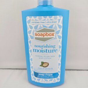 Soapbox Argan Nourishing Moisture Natural Oils No Parabens 13 fl oz / 384 ml